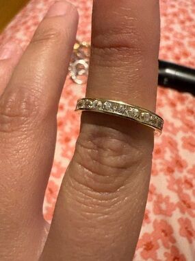 Classic Gold Crystal Eternity Band - Women Jewelry